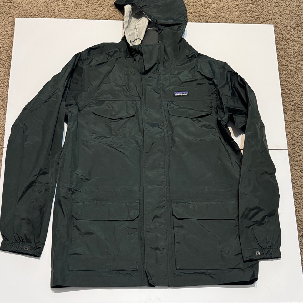 Patagonia Dark Green H2NO Raincoat for Men size Large